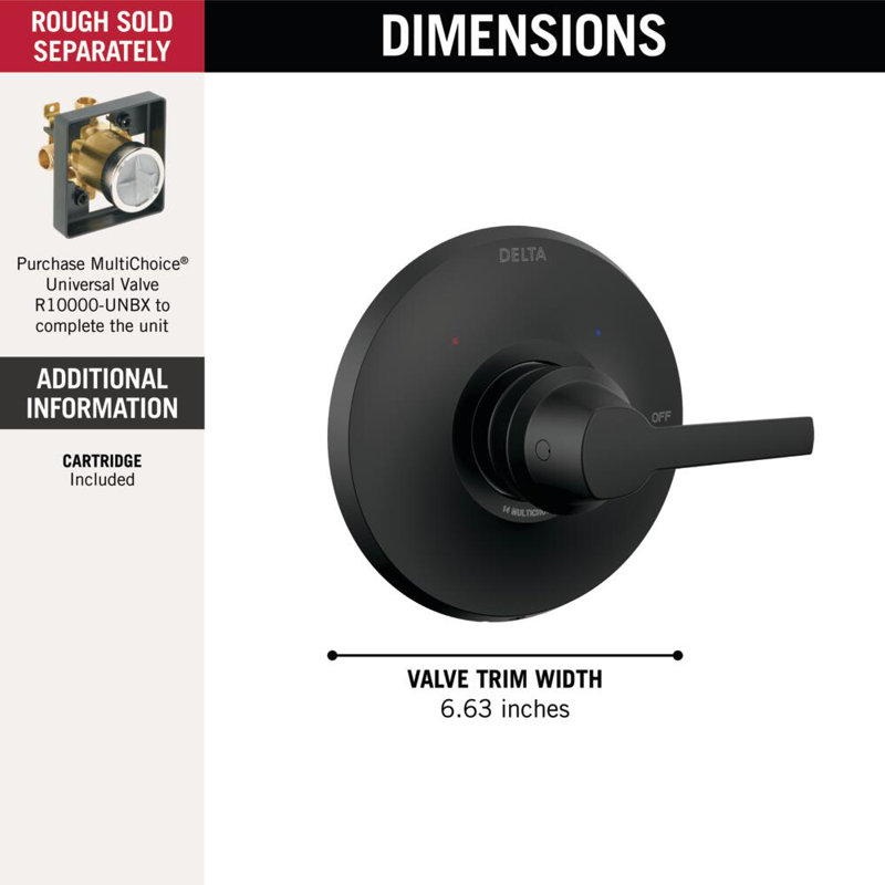Garniture de soupape Galeon 14 Series seulement, Noir mat