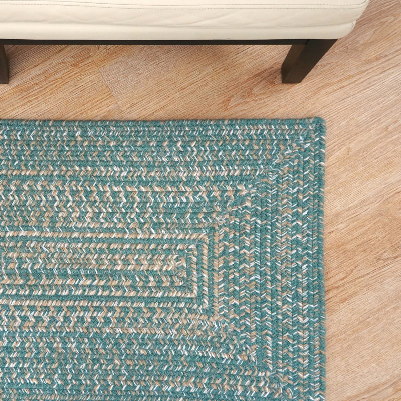 Tapis abstrait en laine / polypropylène tissé à la machine Brownett, Rectangle 11 pi x 14 pi