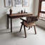 Bureau en bois massif de style rustique en acajou