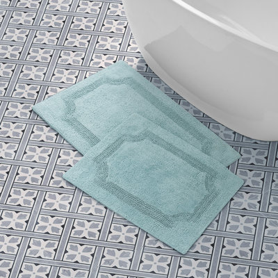 Laura Ashley Tablet Reversible Cotton Bath Rug