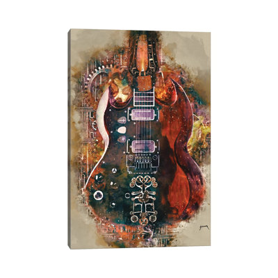 Tony Iommi's Steampunk Guitar - Wrapped Canvas Print