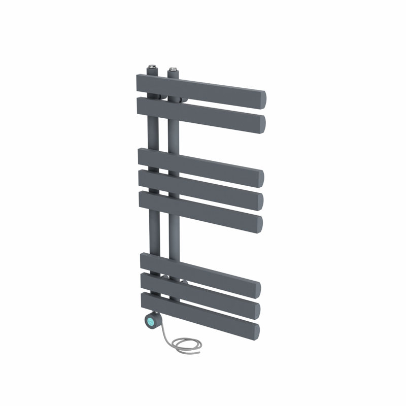 Cardia Designer Towel Rail Heated Towel Rails, Anthracite, 80cm H x 45cm W x 7.35cm D