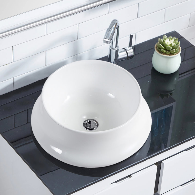 Lavabo vasque en céramique blanc