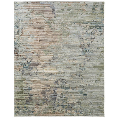 Tapis ivoire abstrait moderne Taulant