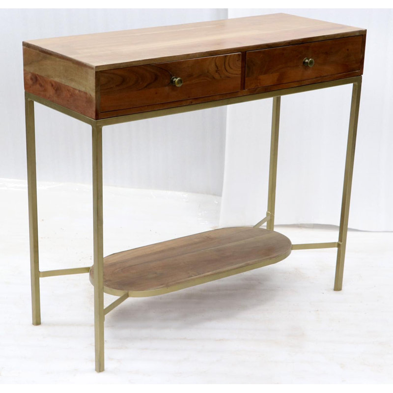 Keegan 38.2cm Solid Wood Top Console Table