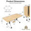 Table de formation mobile pliable, table de conférence modulaire pour 4 à 6 personnes-2099305219