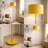Kartika GOLD-PAINTED FLOOR LAMP WITH BEAD-LIKE TEXTURED
