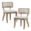 Marie Upholstered Split-Back Dining Chairs with Curved Wood Frame (Set of 2)-113397434