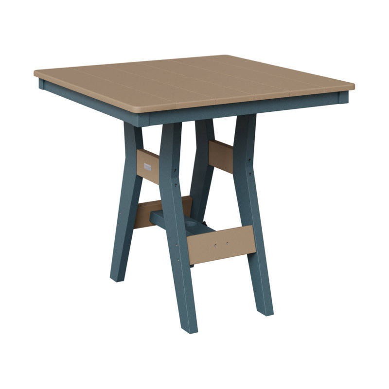 Harbor Outdoor Square Dining Table, 30.37" H x 33" W x 33" D, Slate, Weatherwood