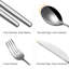 Ensemble de 3 couverts en acier inoxydable, durable et élégant – 30 pièces argentées pour la cuisine et la table – Ensemble complet de couverts et d'ustensiles de table – Couleur par défaut du système