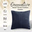 Ultra Soft Embossed Quilted Velvet Throw Cushion Covers for Sofa, Couch, & Bedroom Décor - Hidden Zipper, Machine Washable & Crushed Velvet-858737404