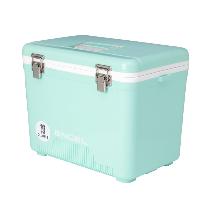 ENGEL 19 Qt Air Tight Dry Box & Insulated Ice Cooler with Shoulder Strap, Mint