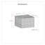 Pouf carré en tissu tissé à chevrons-999664200