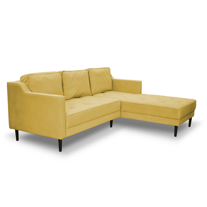 4 Seater Sofa Bed, Right Hand Facing, Yellow