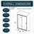 58.7 In. -60 In. W × 72 In. H Sliding Shower  With1/5"  Thick Clear Tempered Glass In Matt Black |    Stainless Steel Handle-121018398