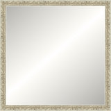 Distressed Antique Ivory Signature Mirror