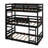 Triple Bunk Bed Featuring  Two Integrated Ladders and Guardrails, Convertible to Separate Beds-571403154