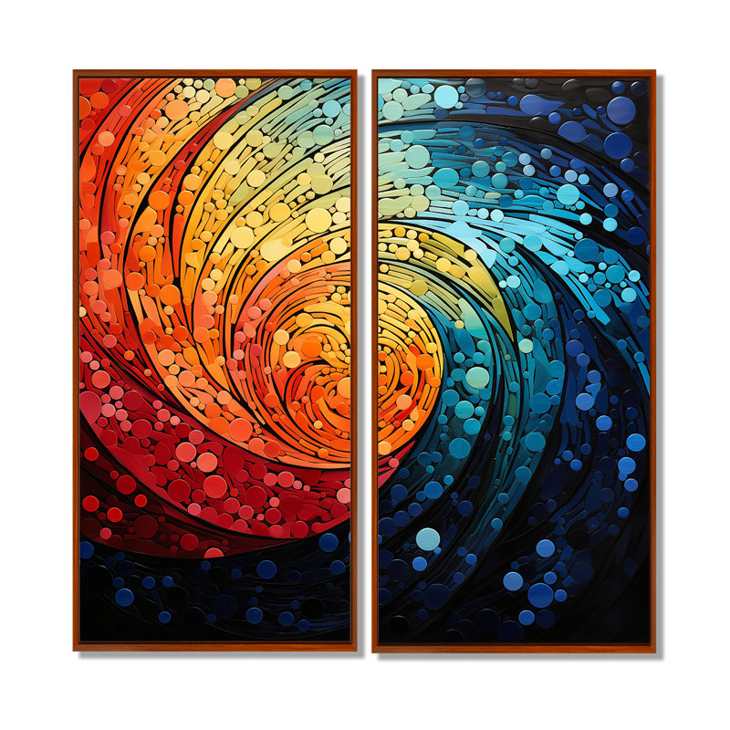Art rigide, art mural contrastant Cadence II, 20" H x 24" W, Impression encadrée flottante, Brown