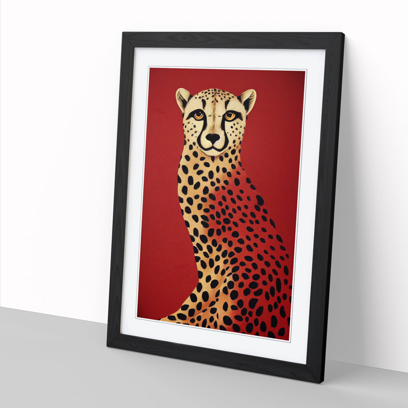 Unique Cheetah Art Vol.2 - Framed Print, Black, 64cm H x 46cm W x 2cm D