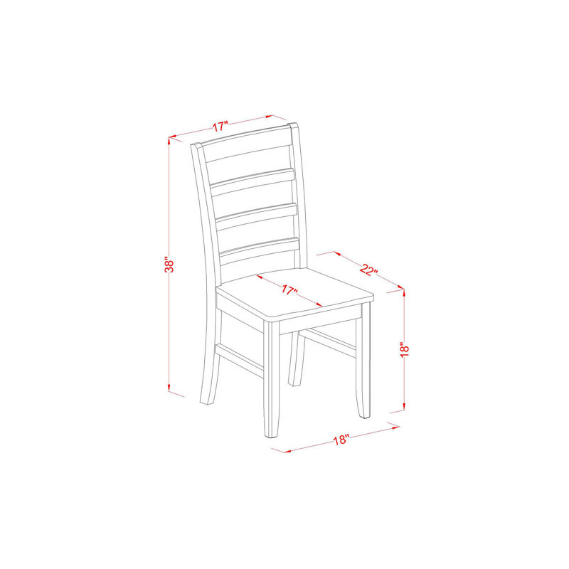 5 Piece Dinette Set for 4 Includes a Round Dining Room Table with Dropleaf and 4 Dining Chairs, Black & Cherry, No