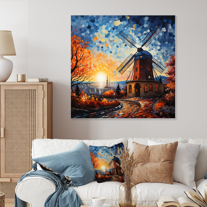 «Mill Mill Windmill Dreamscape», art mural en métal campagne, H 36 po x l 36 po x P 1 po