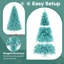 7 Ft Artificial Xmas Tree With 1040 Branch Tips 380 Warm White Led Lights