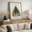 «Rustic Christmas Tree Holiday», art de chambre à coucher, impression sur toile encadrée-132863879-132863880