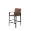 Ensemble de 3 tabourets de bar d'extérieur, chaises de bar en rotin, plateau de table en verre, tabourets de bar en osier