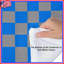 Édredon damier bleu gris-130426655