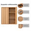 Armoire murale moderne à 2 portes avec lattes Modern, armoire à pharmacie flottante de 0,6 po d'épaisseur avec tablettes réglables, rangement au-dessus de la toilette pour salle de lavage, chêne naturel