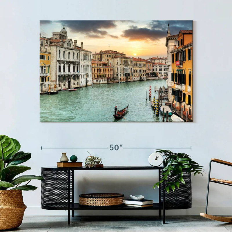 Kavia Gran Canal Vista au crépuscule, H 34 po x l 51 po