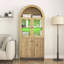 Armoire dôme en bois aggloméré inspiré de la technologie en bois naturel - une combinaison intelligente de rangement pour collations et d'éclairage DEL.