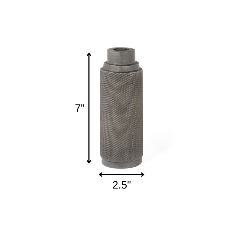 Porte-bougie de table 7 po, 7" H x 2.5" W x 2.5" D, Grey