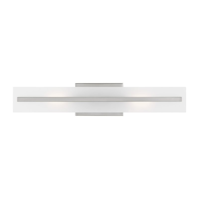 Vanity Light, Brushed Nickel, 2, 7"H x 24"W x 4.88"D