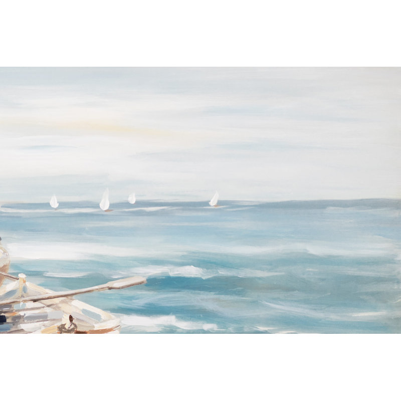 Seaside Hand -Painted Acrylic Painting