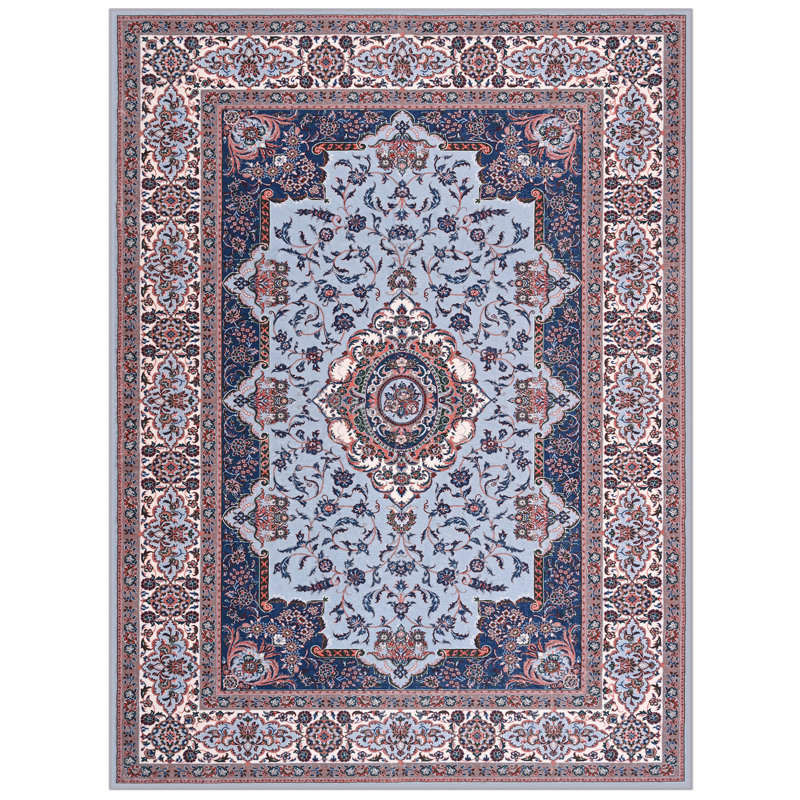 Tapis à motif floral lavable Fillender, Rectangle 4pi x 6 pi