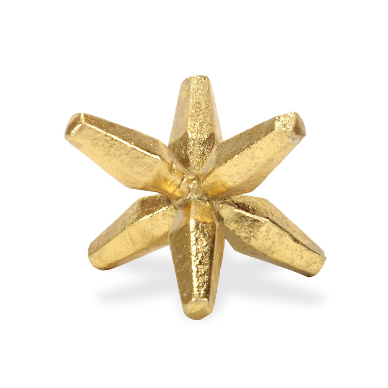 Calix Geometric Cast Iron Jack, Gold
