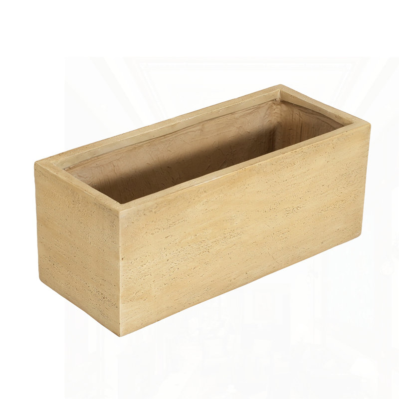 MGO Handmade Rectangle Planter Box, 14.5" H x 31.25" W x 15.75" D