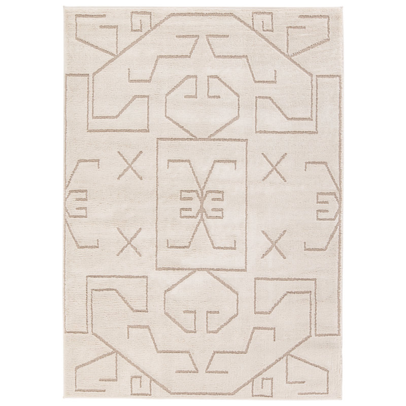 Tapis beige / brun , Rectangle 6 pi 3 po x 9 pi 6 po