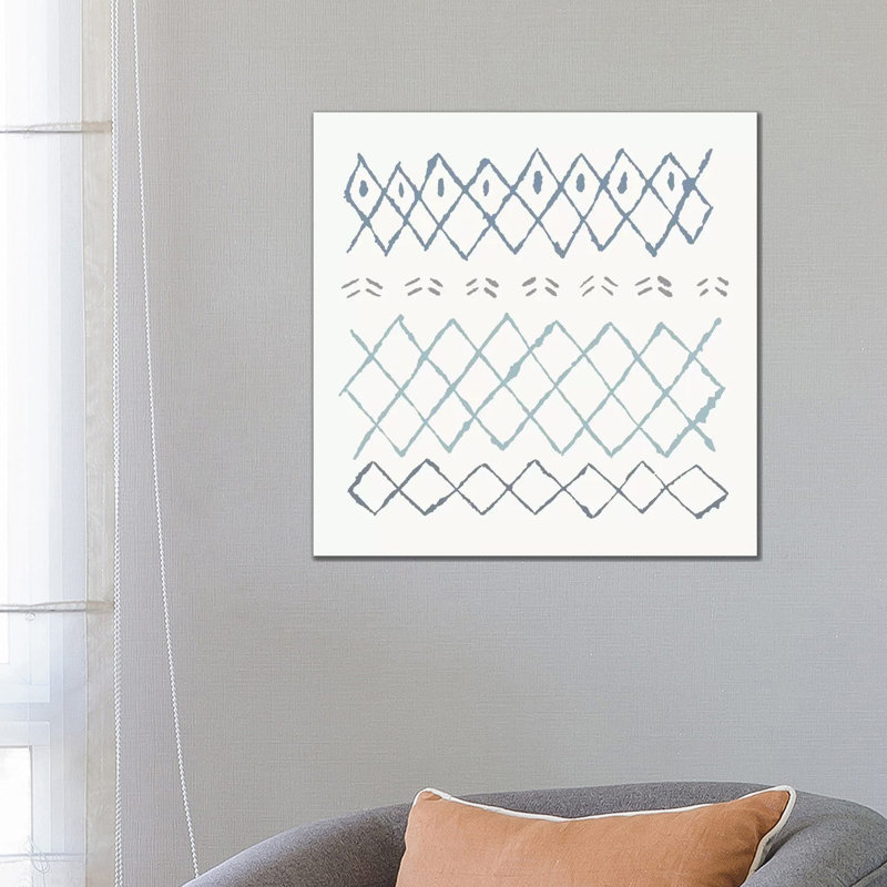 Nordic Vibes I Blue by Moira Hershey - Wrapped Canvas Print, 66.04 cm H x 66.04 cm W x 1.91 cm D