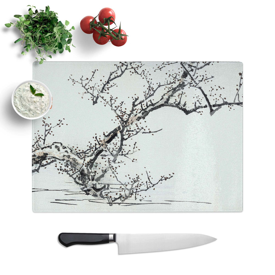 Tempered Glass Blossom Tree Chopping Board