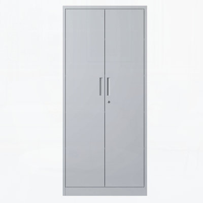 Armoire de rangement en métal 71 po H, armoire verrouillable en acier avec portes et 3 tablettes, grands classeurs pour systèmes de rangement de garage