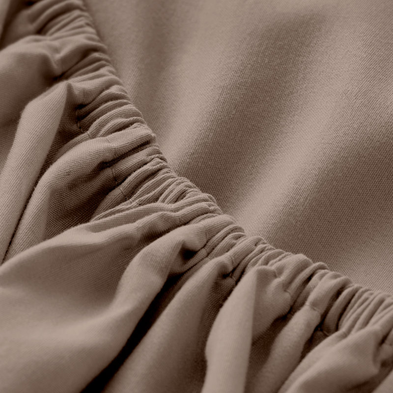 Microfiber Sheet Set with Envelope Pillowcases, Queen Sheet Set with 2 Pillowcases, Taupe