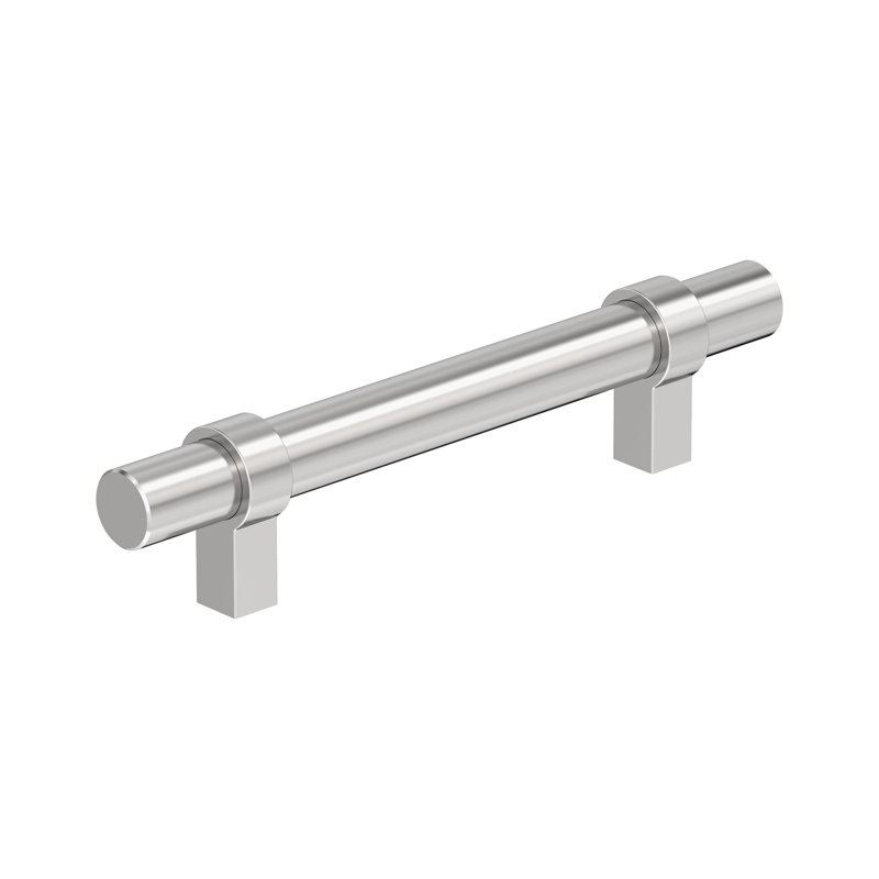 Poignée d'armoire centrale en chrome poli de centre à centre 3-3 / 4 po (96 mm) - paquet de 10, Chrome poli, 3 3/4"
