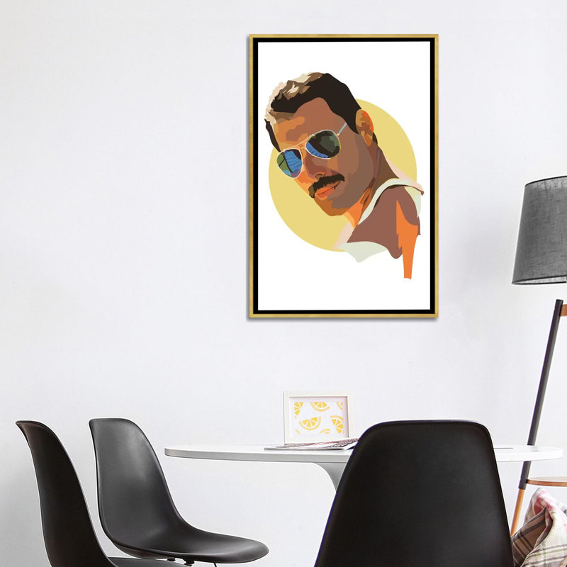 "Point of View" par Amira Rahim, reproduction d’art, H 40 po x l 26 po x P 1,5 po, Pas de tapis, Toile encadrée d'or