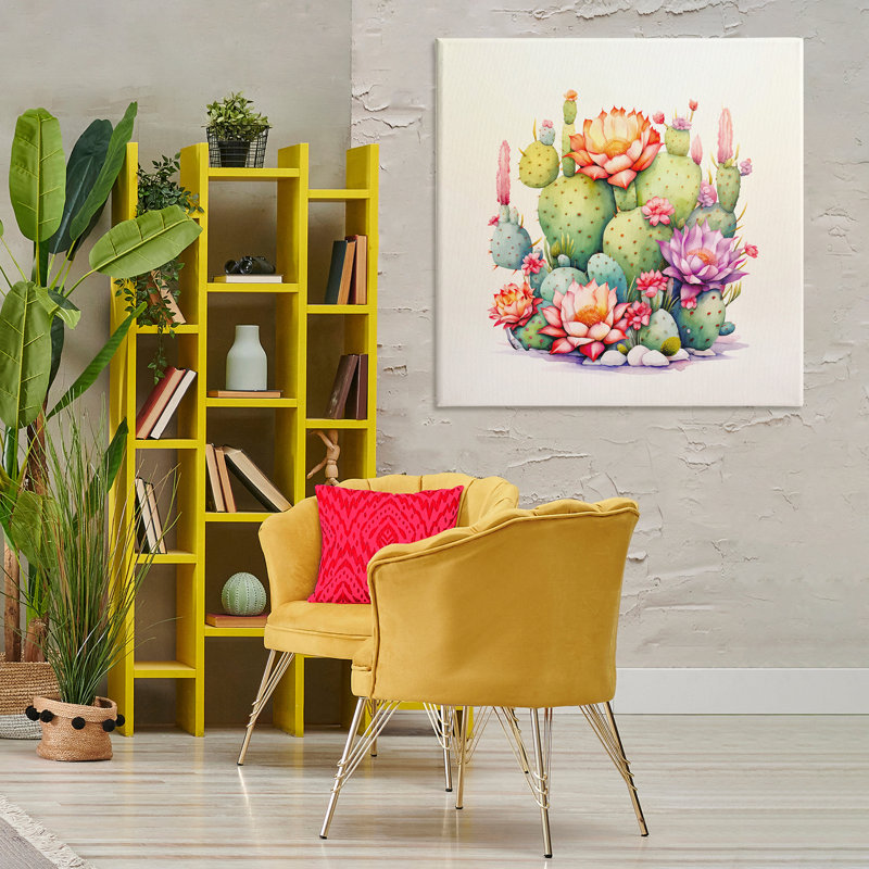 «Desert Spring Blooms», art mural sur toile par Andrea Haase, H 36 po x l 36 po