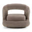 Tony - Modern Brown Fabric Swivel Accent Chair