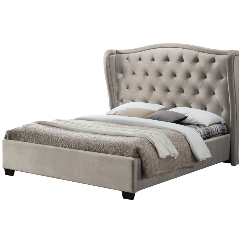 Upholstered Bed, Double (4'6), Champagne