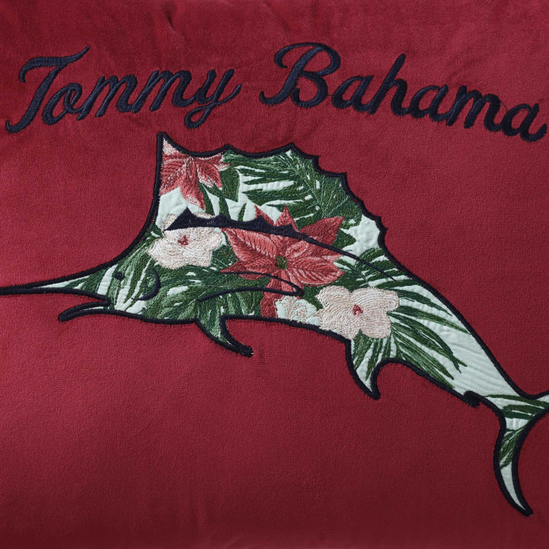 Tommy Bahama Holiday Marlin Red Throw Pillow