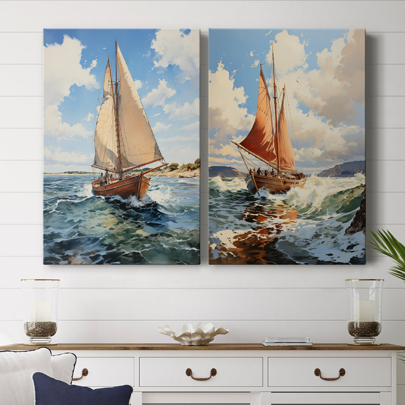 NAUTICAL Series CCCXXV-Premium Gallery Wrapped Canvas -Ready to Hang, 27" H x 36" W